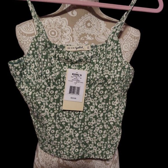 Live To Be Spoiled Emma Ribbed Cami Junior's Size L - Picture 1 of 5